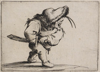 KG 10798
<br/>
Dwerg met zwaard ("Gebochelden")
<br/>
<em>Callot, Jacques (1592 - 1635)</em>